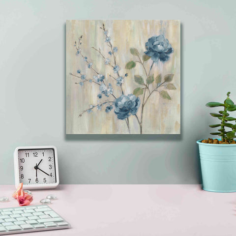 Image of 'Contemporary Chinoiserie Blue' by Silvia Vassileva, Canvas Wall Art,12 x 12
