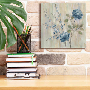 'Contemporary Chinoiserie Blue' by Silvia Vassileva, Canvas Wall Art,12 x 12