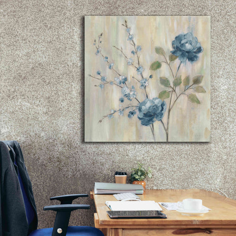 Image of 'Contemporary Chinoiserie Blue' by Silvia Vassileva, Canvas Wall Art,37 x 37