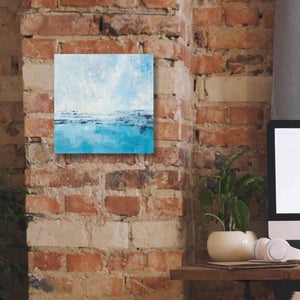 'Coastal View I Aqua' by Silvia Vassileva, Canvas Wall Art,12 x 12