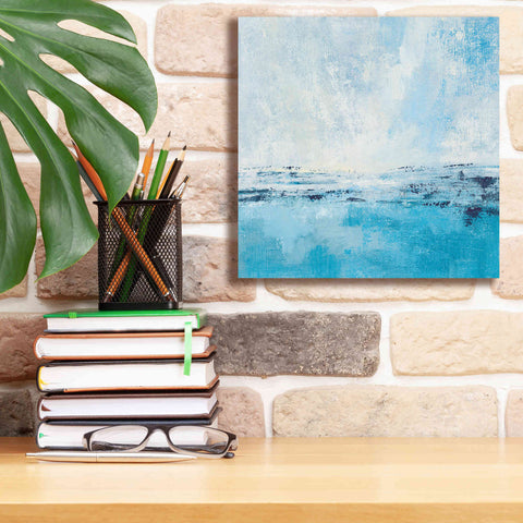 Image of 'Coastal View I Aqua' by Silvia Vassileva, Canvas Wall Art,12 x 12