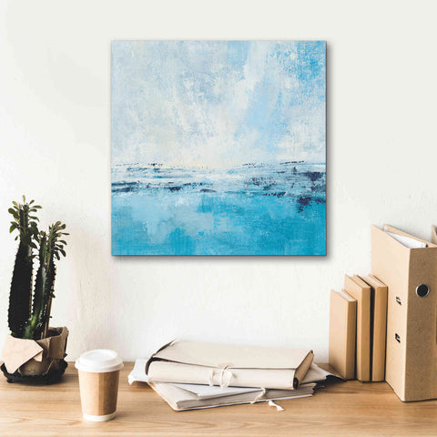 Image of 'Coastal View I Aqua' by Silvia Vassileva, Canvas Wall Art,18 x 18