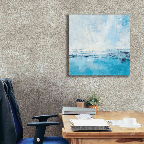 Image of 'Coastal View I Aqua' by Silvia Vassileva, Canvas Wall Art,26 x 26