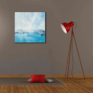 'Coastal View I Aqua' by Silvia Vassileva, Canvas Wall Art,26 x 26