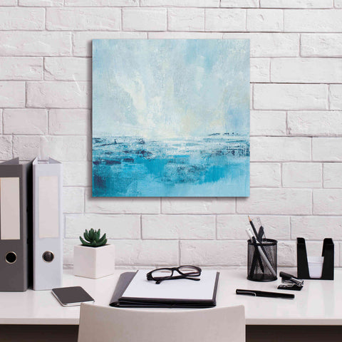 Image of 'Coastal View II Aqua' by Silvia Vassileva, Canvas Wall Art,18 x 18