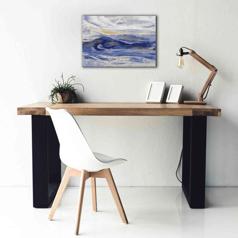 Image of 'Estuary Blue' by Silvia Vassileva, Canvas Wall Art,26 x 18