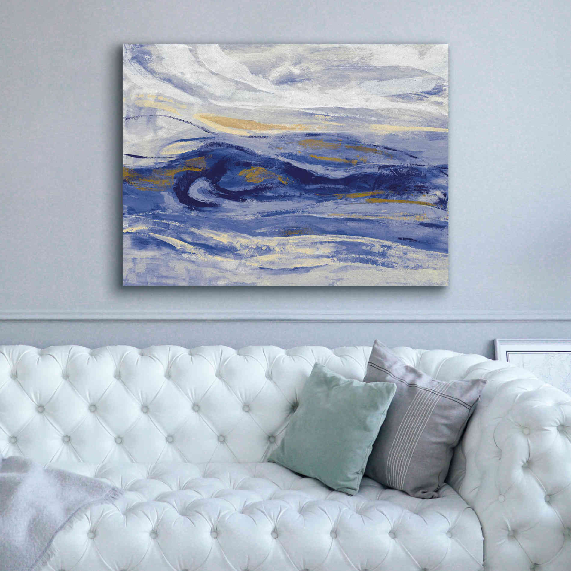 'Estuary Blue' by Silvia Vassileva, Canvas Wall Art,54 x 40
