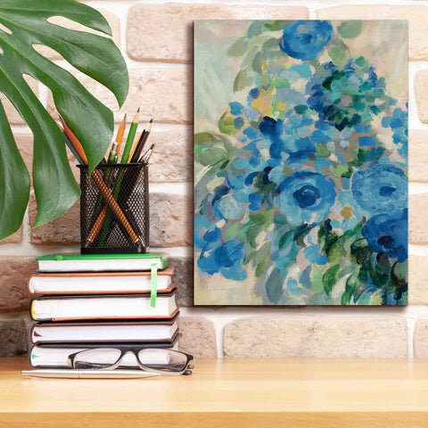 Image of 'Flower Market II Blue' by Silvia Vassileva, Canvas Wall Art,12 x 16