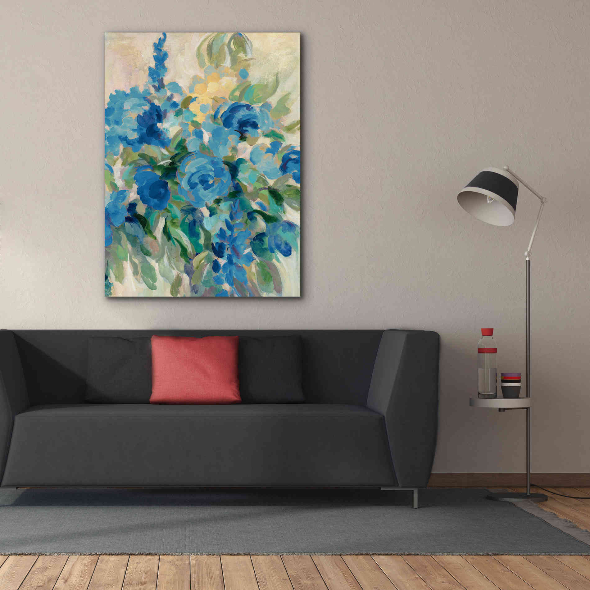 'Flower Market III Blue' by Silvia Vassileva, Canvas Wall Art,40 x 54