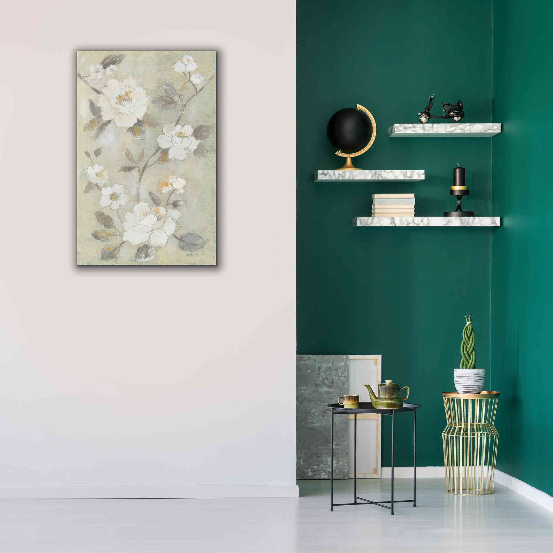 'Romantic Spring Flowers I White' by Silvia Vassileva, Canvas Wall Art,26 x 40