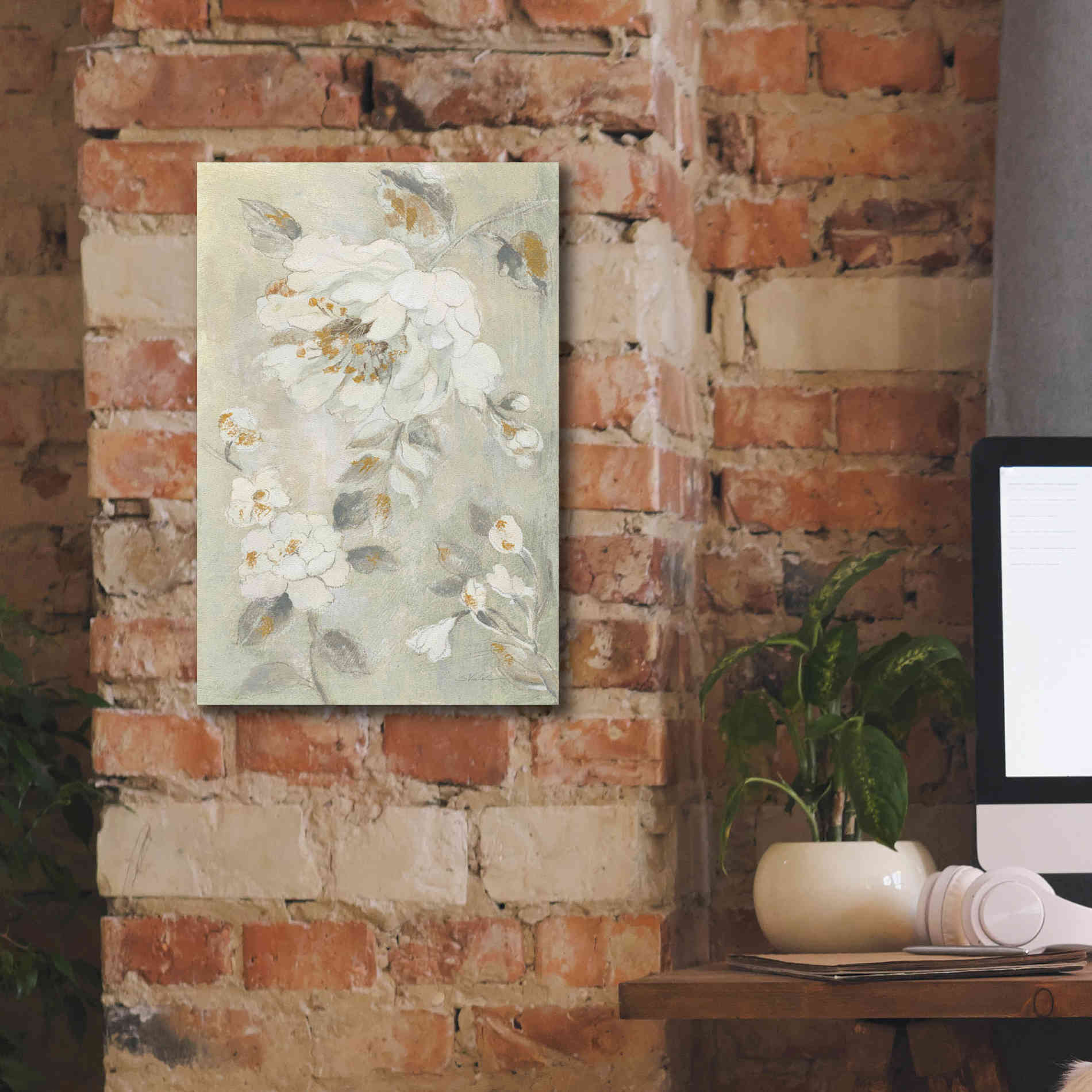 'Romantic Spring Flowers II White' by Silvia Vassileva, Canvas Wall Art,12 x 18