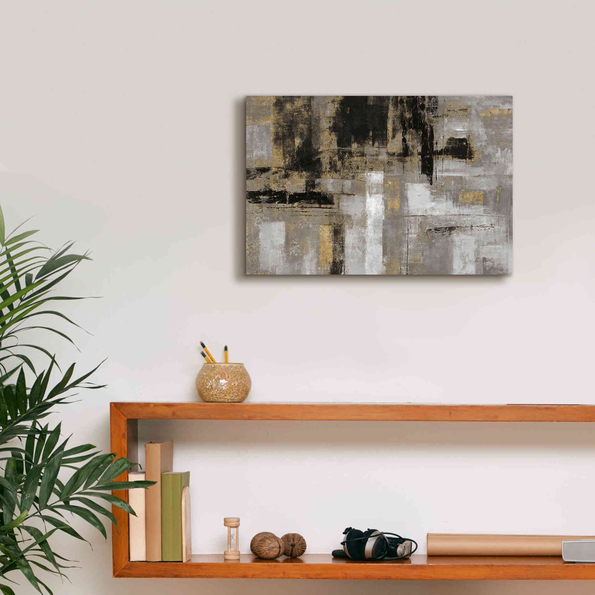 'Smoky Harbor Sunset' by Silvia Vassileva, Canvas Wall Art,18 x 12