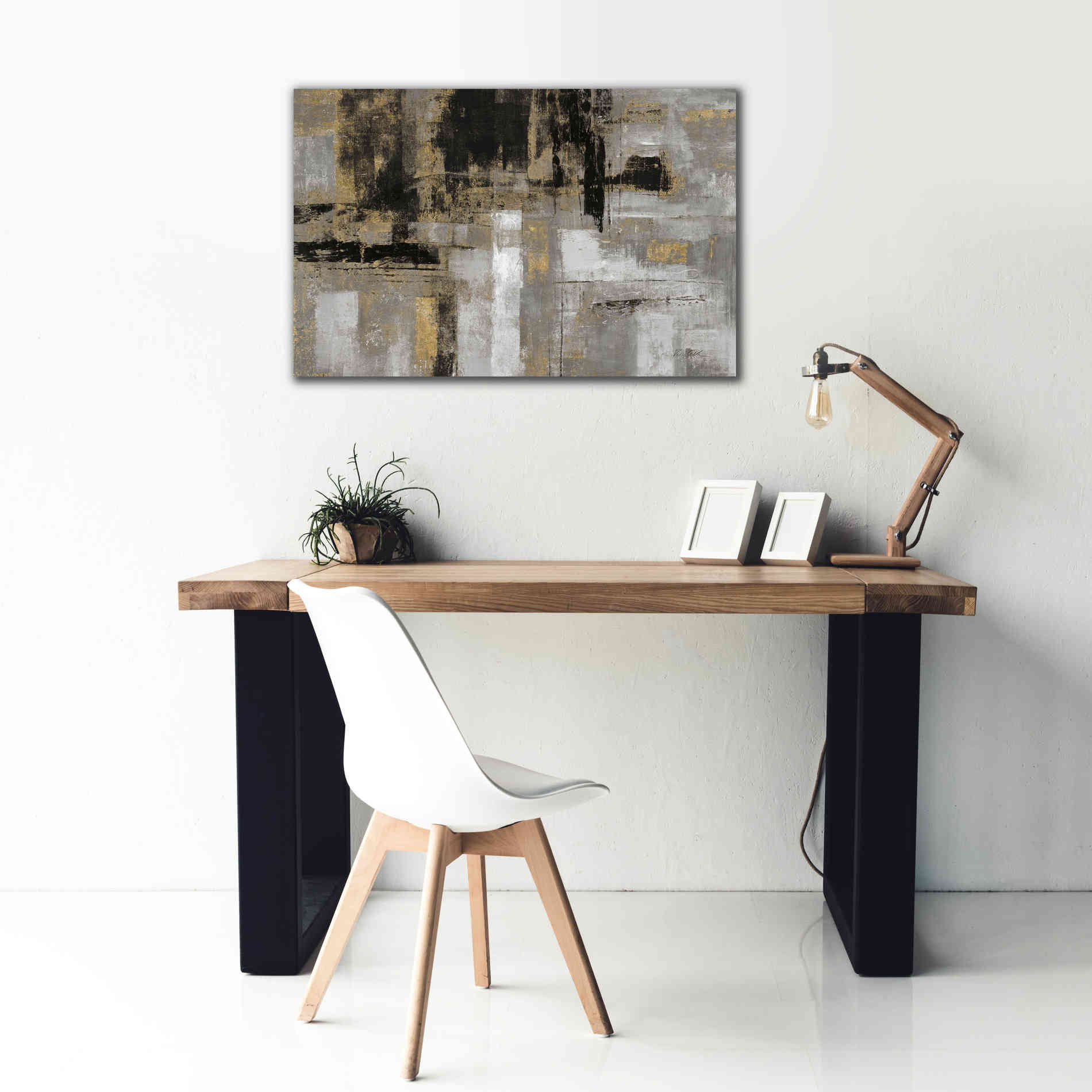 'Smoky Harbor Sunset' by Silvia Vassileva, Canvas Wall Art,40 x 26