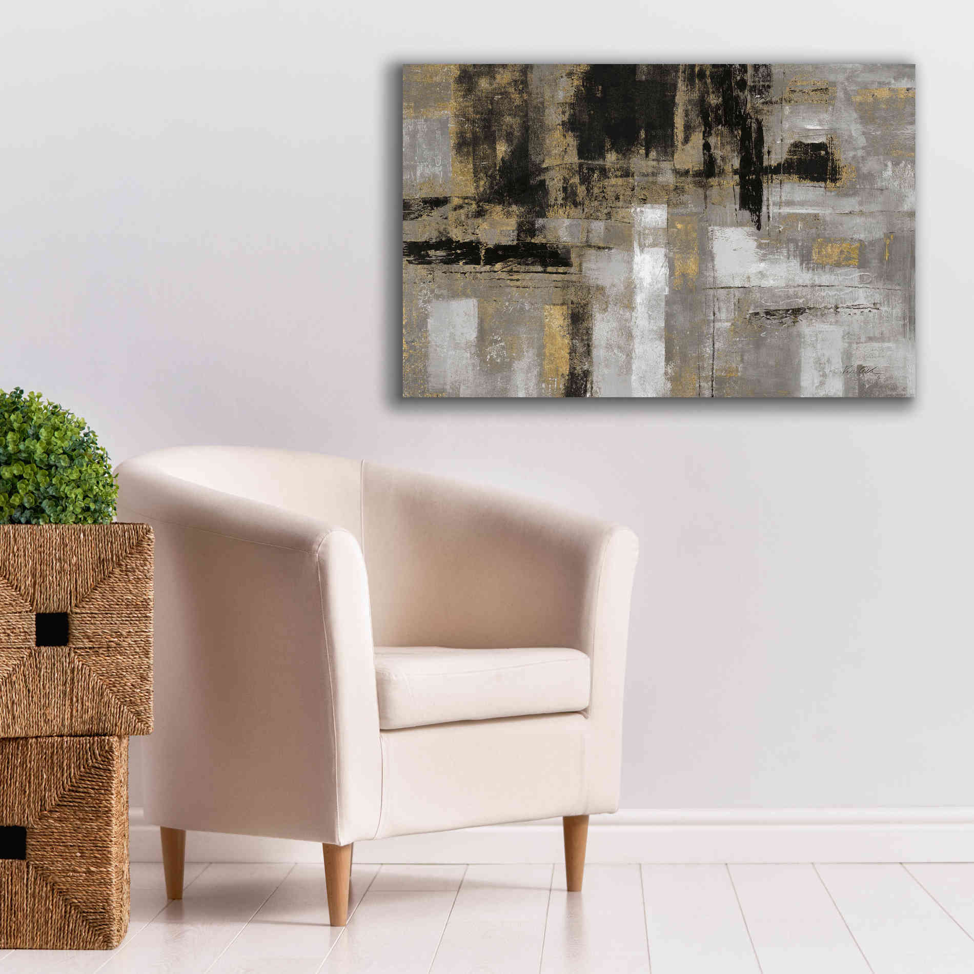 'Smoky Harbor Sunset' by Silvia Vassileva, Canvas Wall Art,40 x 26