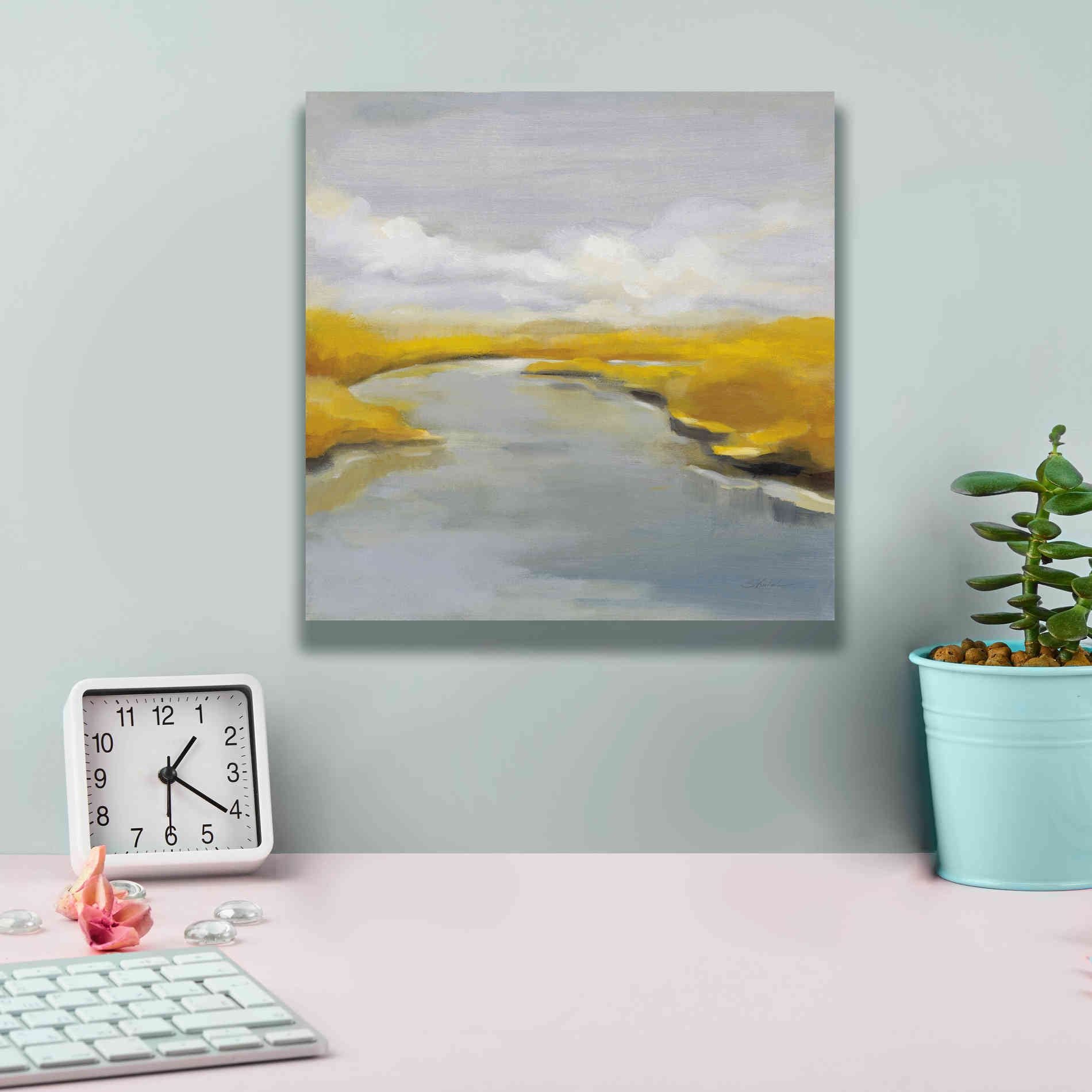'Maine Fall River' by Silvia Vassileva, Canvas Wall Art,12 x 12