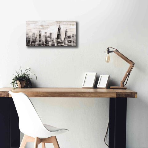 Image of 'Manhattan Skyline BW' by Silvia Vassileva, Canvas Wall Art,24 x 12