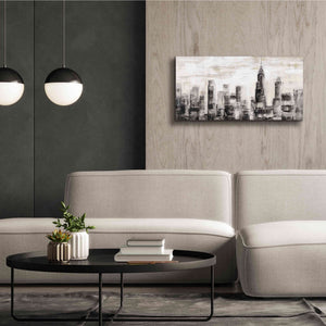 'Manhattan Skyline BW' by Silvia Vassileva, Canvas Wall Art,40 x 20
