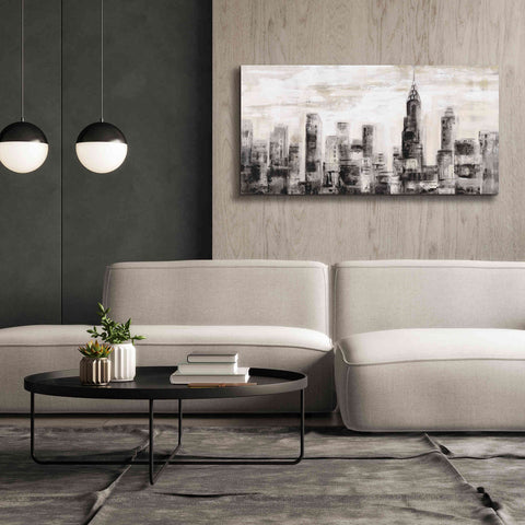 Image of 'Manhattan Skyline BW' by Silvia Vassileva, Canvas Wall Art,60 x 30