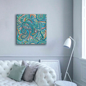 'Emerald Paisley Pattern III' by Silvia Vassileva, Canvas Wall Art,37 x 37