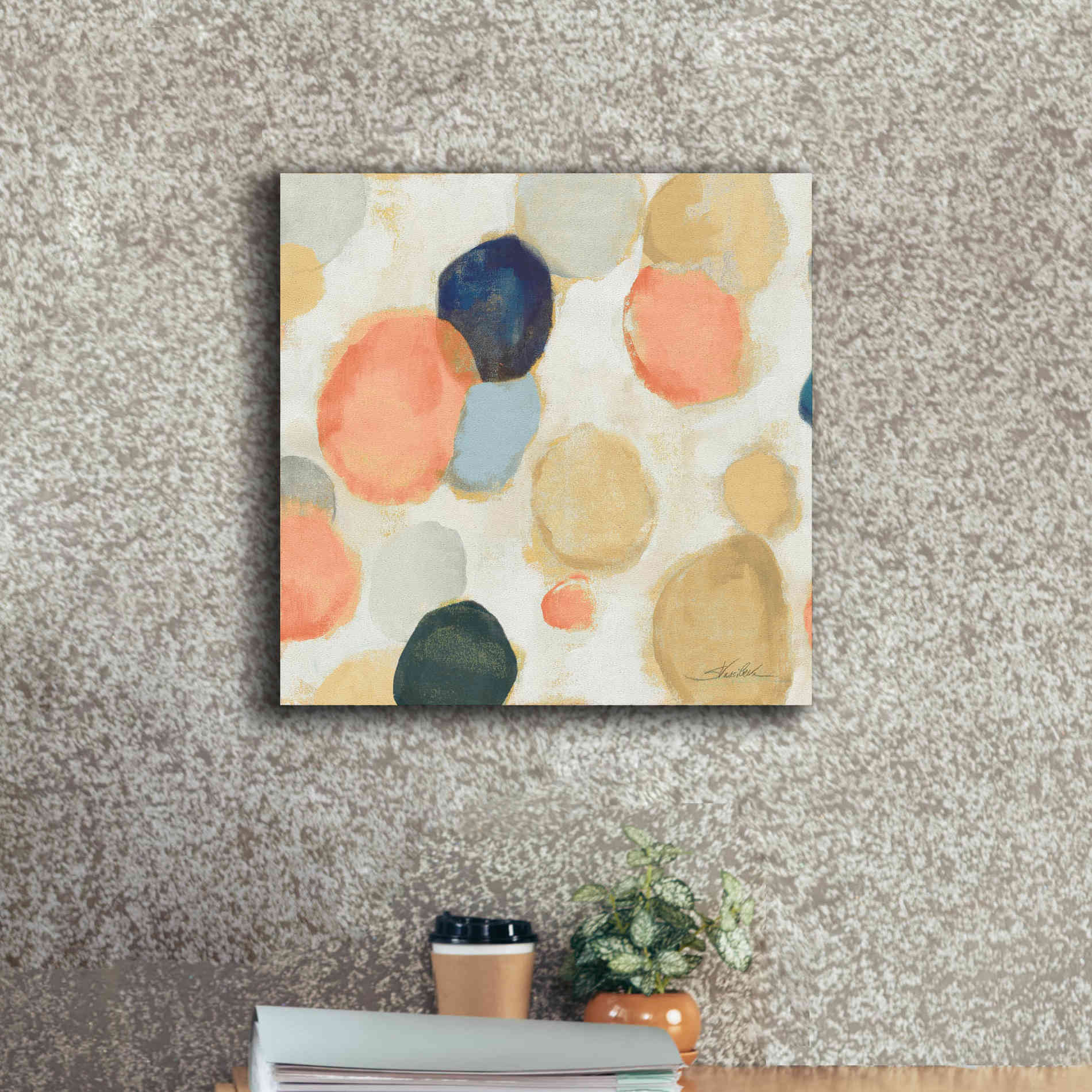 'Painted Pebbles II Boho' by Silvia Vassileva, Canvas Wall Art,18 x 18