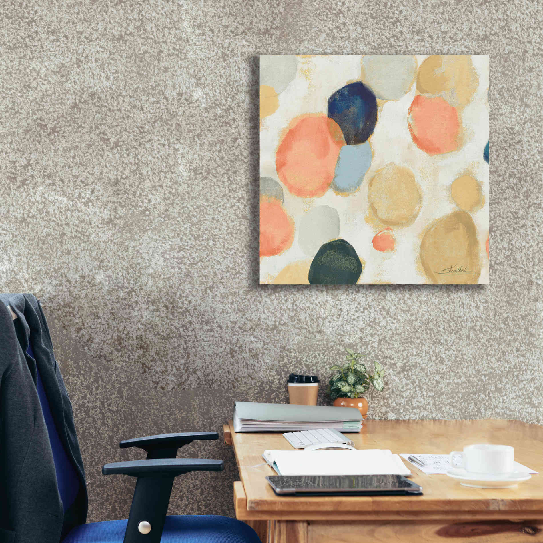 'Painted Pebbles II Boho' by Silvia Vassileva, Canvas Wall Art,26 x 26