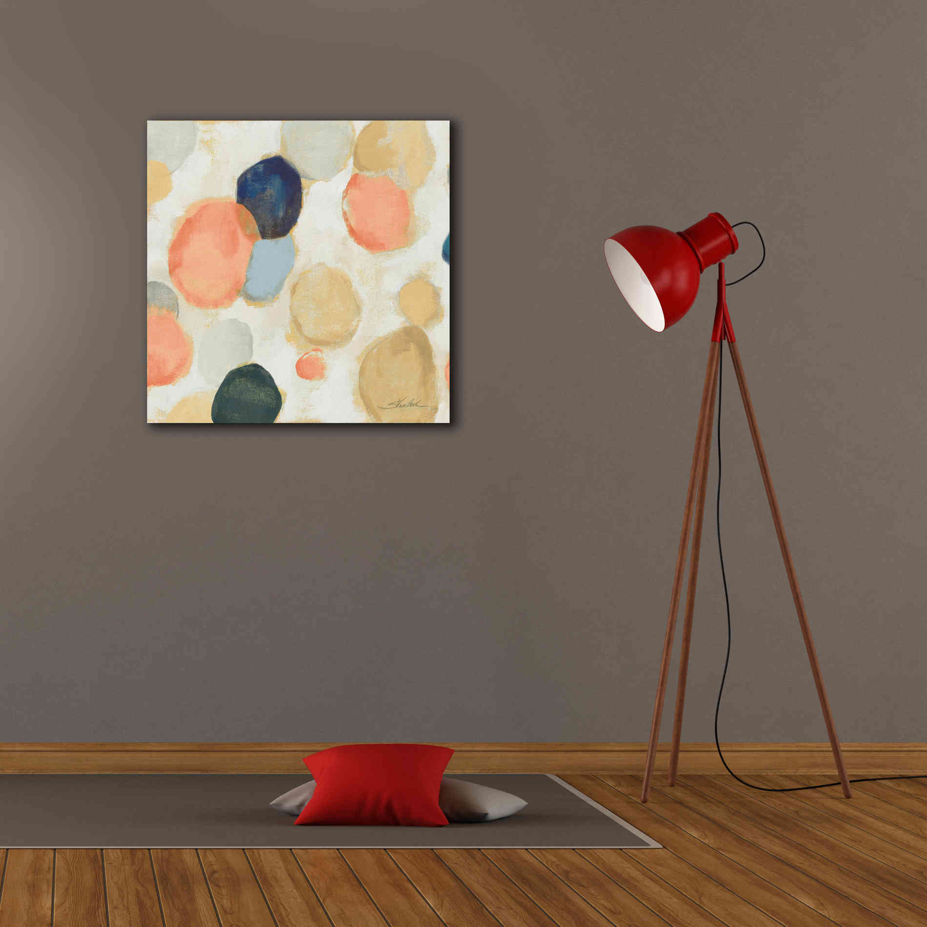 'Painted Pebbles II Boho' by Silvia Vassileva, Canvas Wall Art,26 x 26
