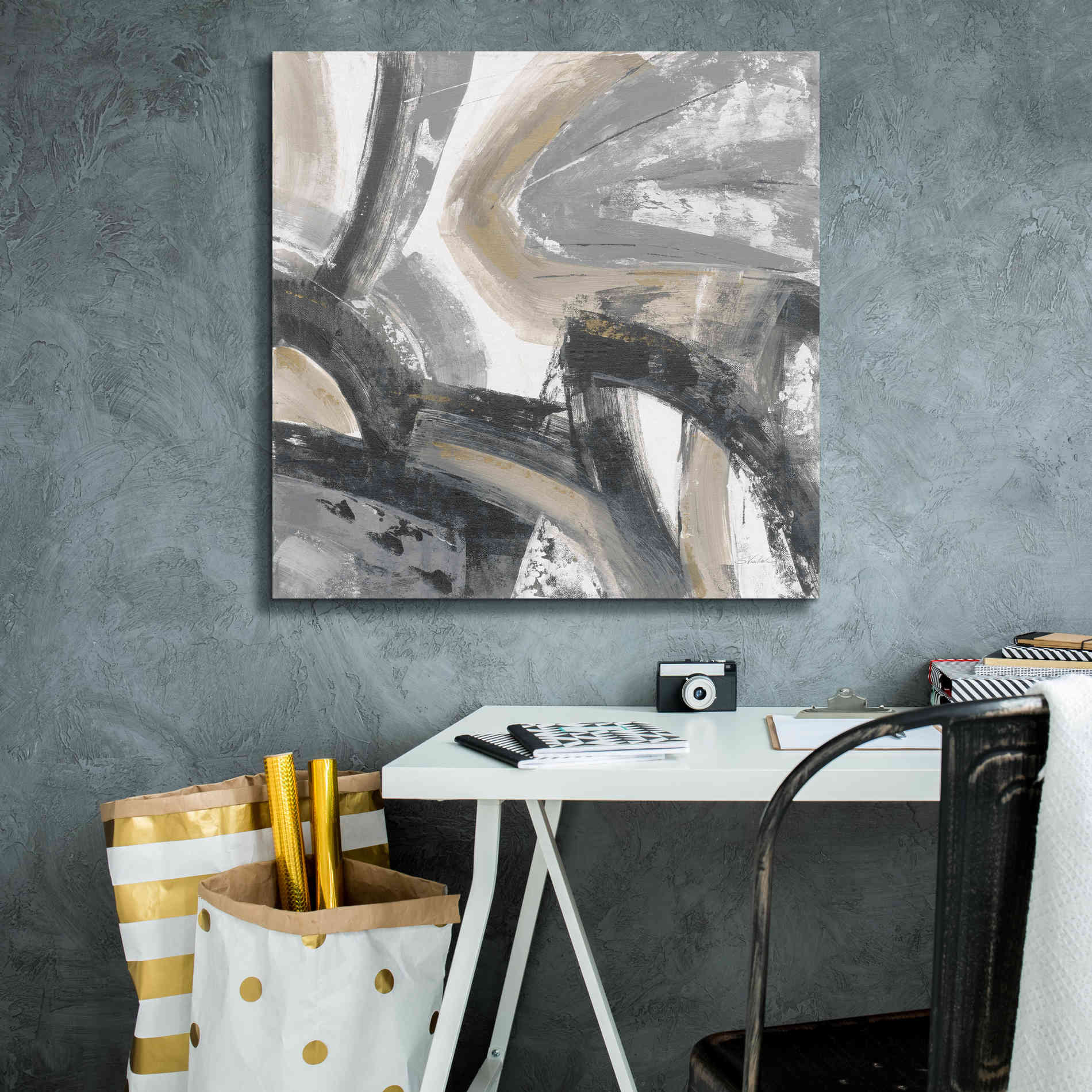 'Urban Graffiti I Neutral' by Silvia Vassileva, Canvas Wall Art,26 x 26