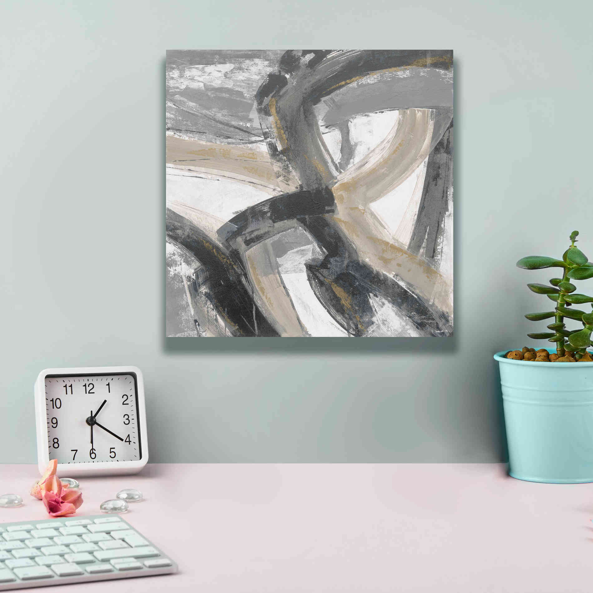 'Urban Graffiti II Neutral' by Silvia Vassileva, Canvas Wall Art,12 x 12