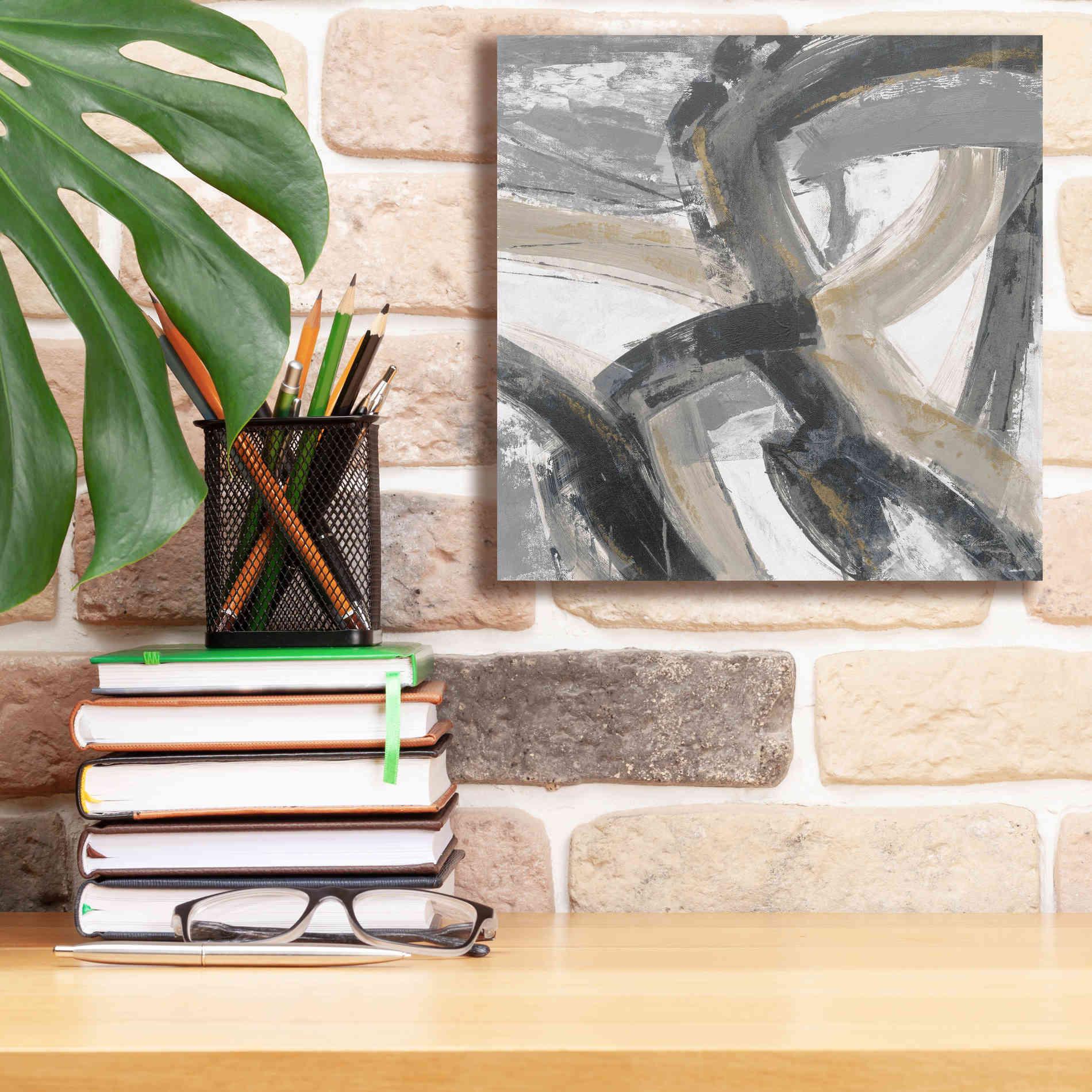 'Urban Graffiti II Neutral' by Silvia Vassileva, Canvas Wall Art,12 x 12