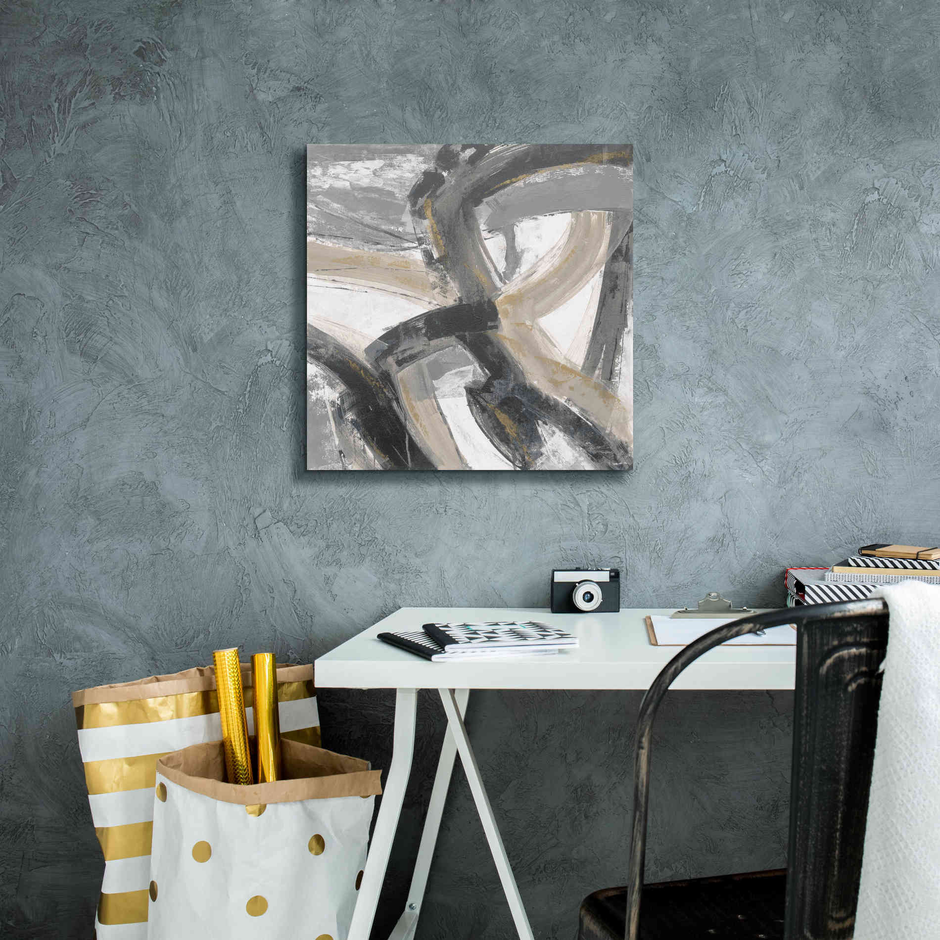 'Urban Graffiti II Neutral' by Silvia Vassileva, Canvas Wall Art,18 x 18