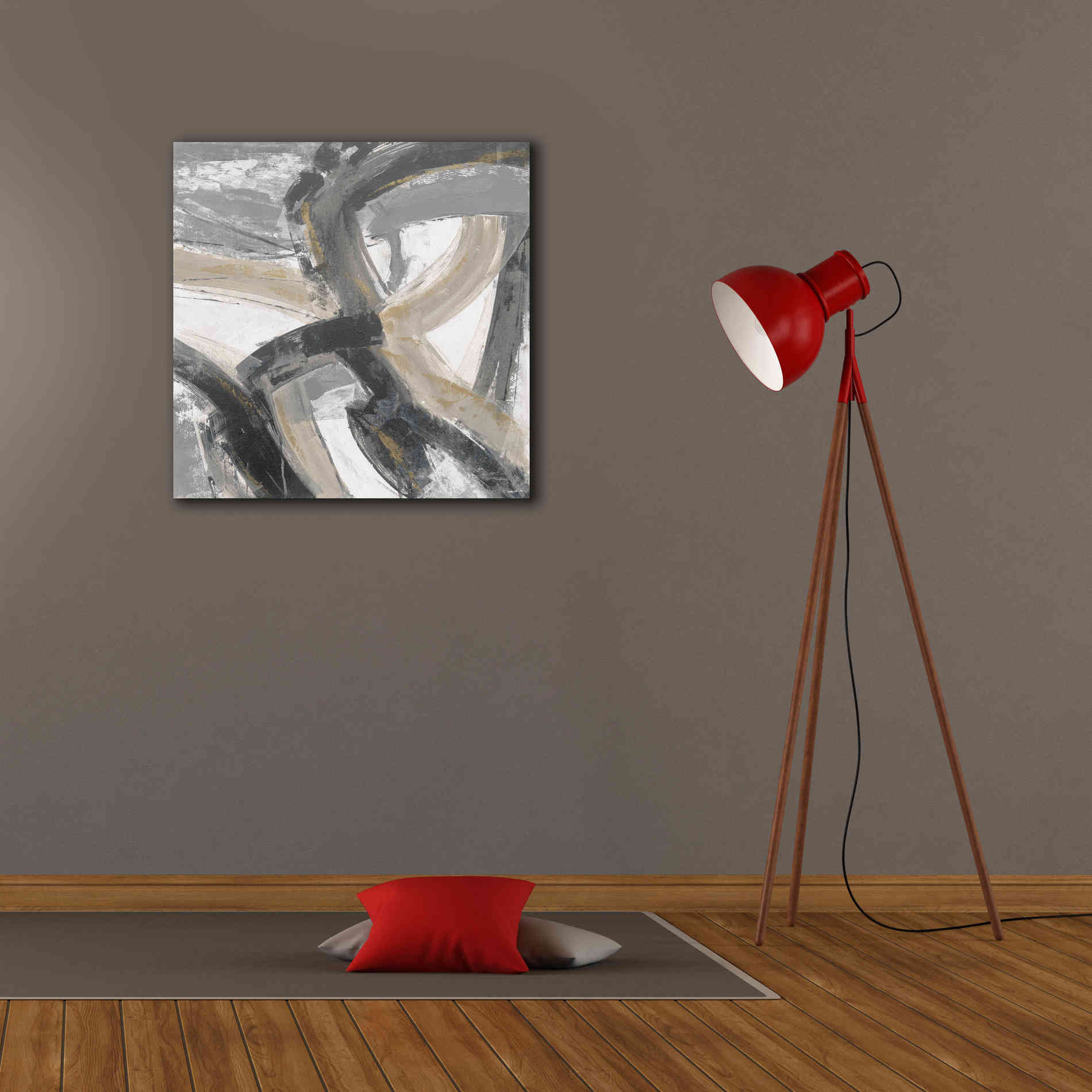 'Urban Graffiti II Neutral' by Silvia Vassileva, Canvas Wall Art,26 x 26