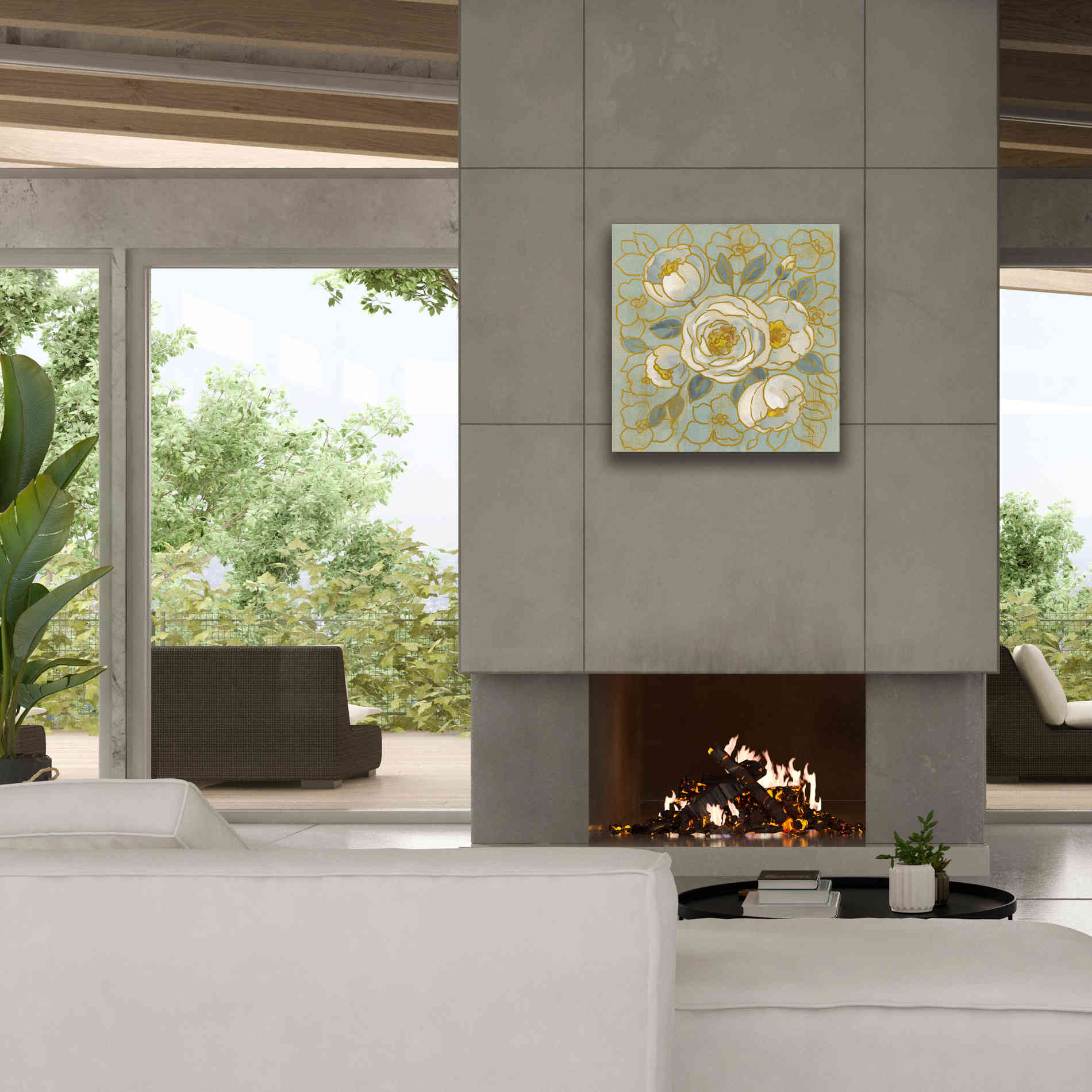 'Sage Floral II' by Silvia Vassileva, Canvas Wall Art,26 x 26