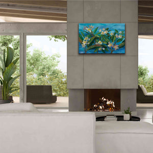 'Oceanside Plumeria' by Silvia Vassileva, Canvas Wall Art,40 x 26
