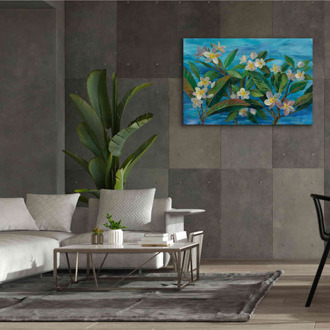 Image of 'Oceanside Plumeria' by Silvia Vassileva, Canvas Wall Art,60 x 40