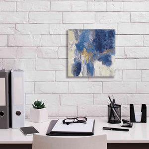 'Sparkle Abstract II Navy' by Silvia Vassileva, Canvas Wall Art,12 x 12
