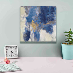 'Sparkle Abstract II Navy' by Silvia Vassileva, Canvas Wall Art,12 x 12