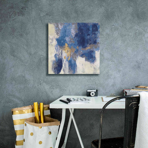 Image of 'Sparkle Abstract II Navy' by Silvia Vassileva, Canvas Wall Art,18 x 18