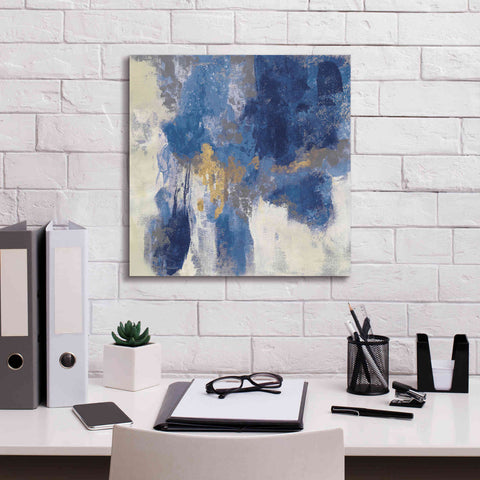 Image of 'Sparkle Abstract II Navy' by Silvia Vassileva, Canvas Wall Art,18 x 18