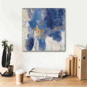 'Sparkle Abstract II Navy' by Silvia Vassileva, Canvas Wall Art,18 x 18