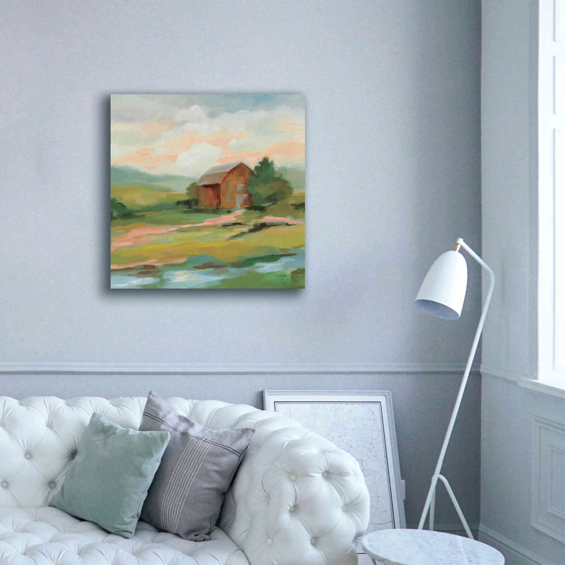 'Springtime Farm Pastel' by Silvia Vassileva, Canvas Wall Art,37 x 37