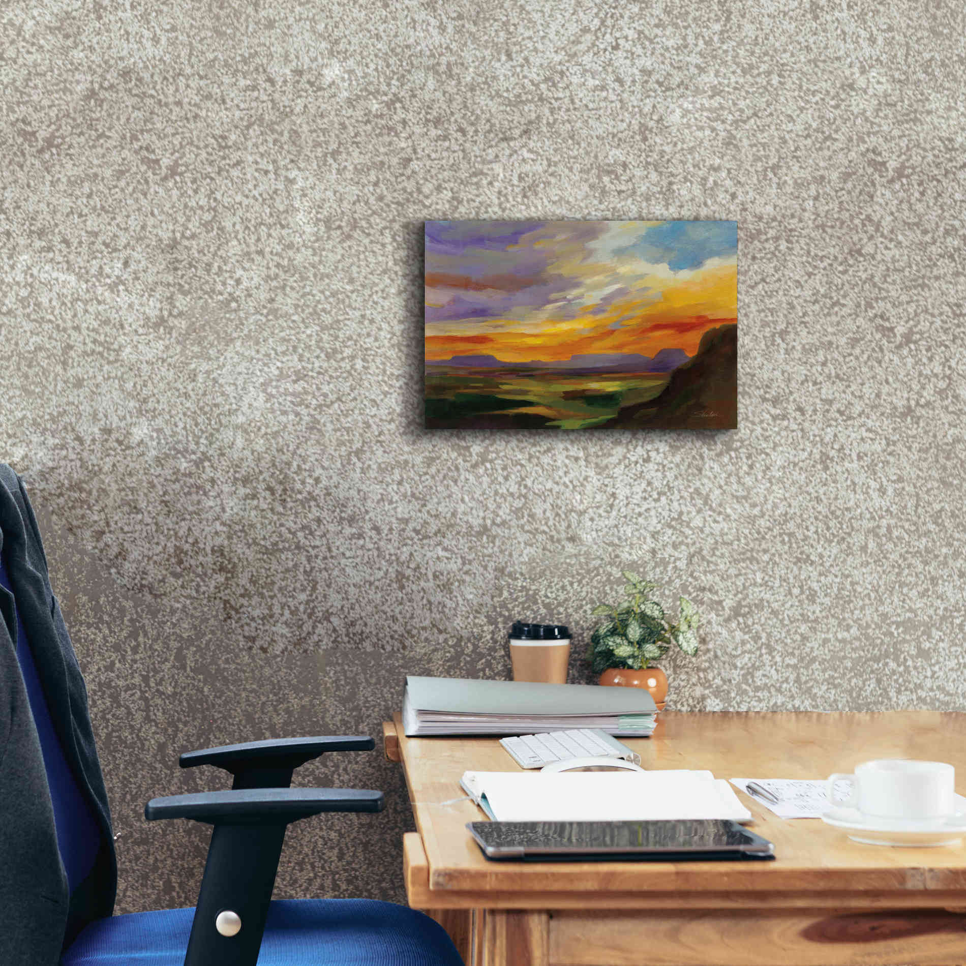 'Sonoran Desert Sunset' by Silvia Vassileva, Canvas Wall Art,18 x 12