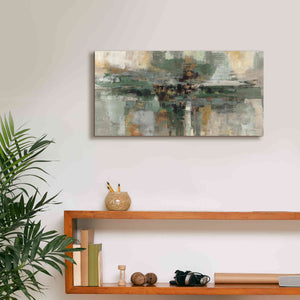 'Morning Fjord Rifle Green' by Silvia Vassileva, Canvas Wall Art,24 x 12