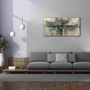 'Morning Fjord Rifle Green' by Silvia Vassileva, Canvas Wall Art,60 x 30