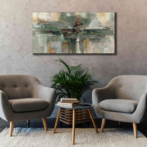 'Morning Fjord Rifle Green' by Silvia Vassileva, Canvas Wall Art,60 x 30
