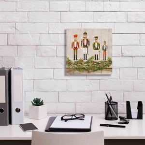 'Nutcrackers on a Mantel' by Silvia Vassileva, Canvas Wall Art,12 x 12