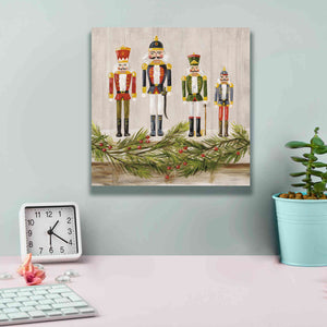 'Nutcrackers on a Mantel' by Silvia Vassileva, Canvas Wall Art,12 x 12