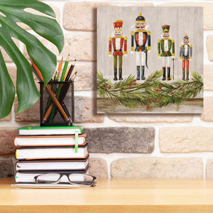 'Nutcrackers on a Mantel' by Silvia Vassileva, Canvas Wall Art,12 x 12