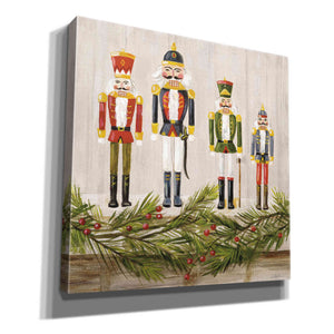 'Nutcrackers on a Mantel' by Silvia Vassileva, Canvas Wall Art,12x12x1.1x0,18x18x1.1x0,26x26x1.74x0,37x37x1.74x0