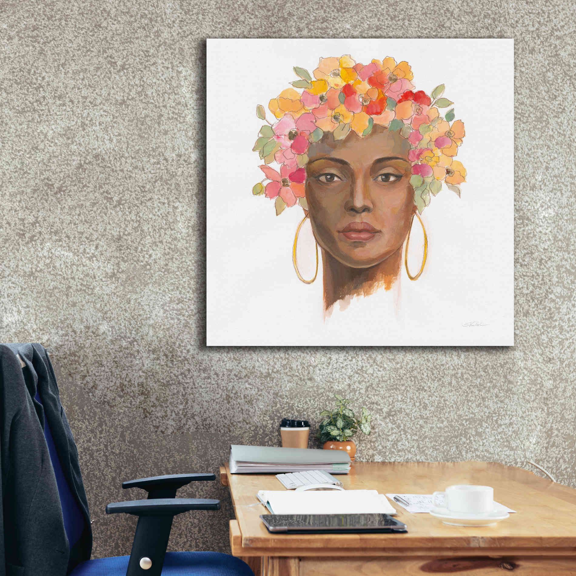 'International Woman II' by Silvia Vassileva, Canvas Wall Art,37 x 37