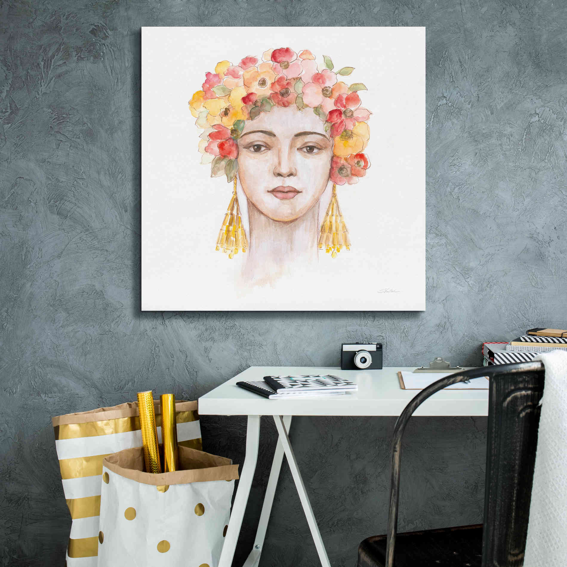 'International Woman IV' by Silvia Vassileva, Canvas Wall Art,26 x 26